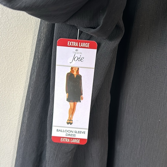 NWT Joie Balloon Sleeve Dress Black Size XL - Picture 8 of 11